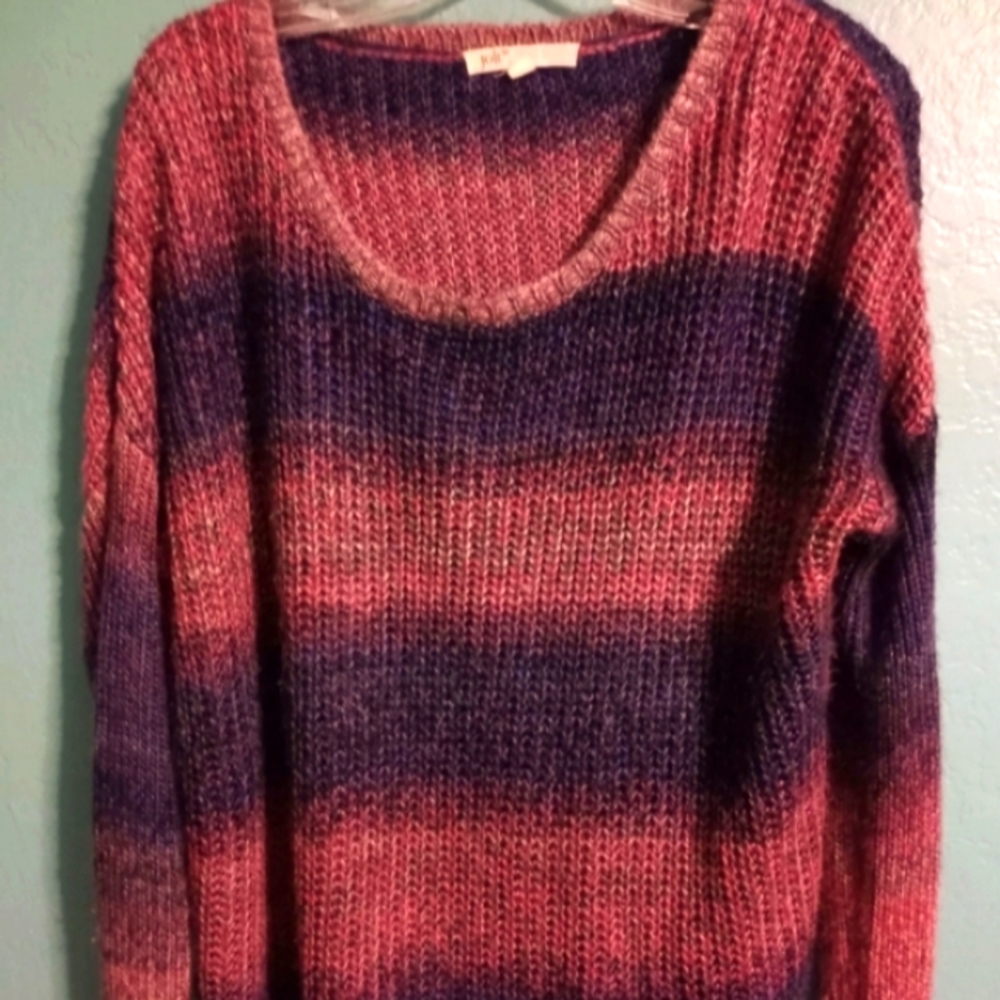 Burgundy & Blue Sweater Large